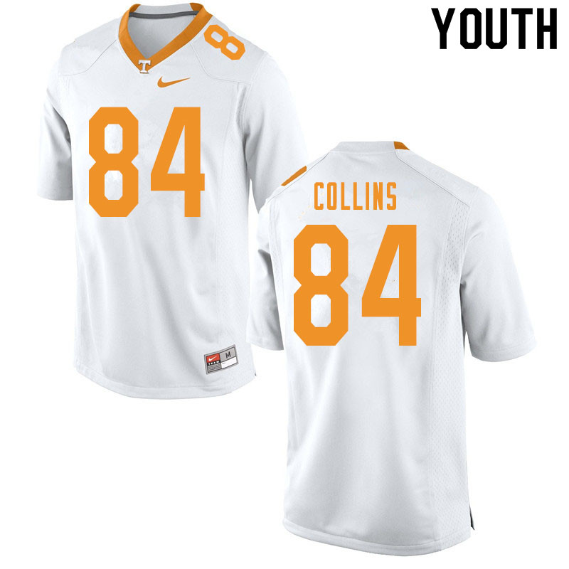 Youth #84 Braden Collins Tennessee Volunteers College Football Jerseys Sale-White - Click Image to Close